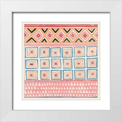 Kuba I Colorful White Modern Wood Framed Art Print with Double Matting by Lovell, Kathrine