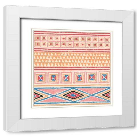 Kuba II Colorful White Modern Wood Framed Art Print with Double Matting by Lovell, Kathrine