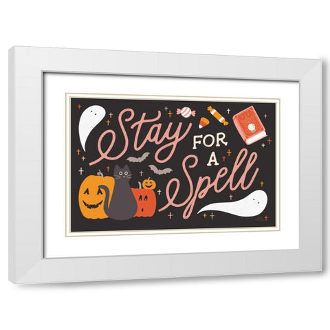 Trick or Treat I White Modern Wood Framed Art Print with Double Matting by Marshall, Laura