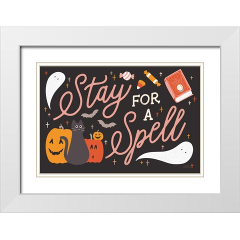 Trick or Treat I White Modern Wood Framed Art Print with Double Matting by Marshall, Laura