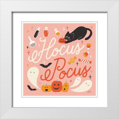 Trick or Treat III White Modern Wood Framed Art Print with Double Matting by Marshall, Laura