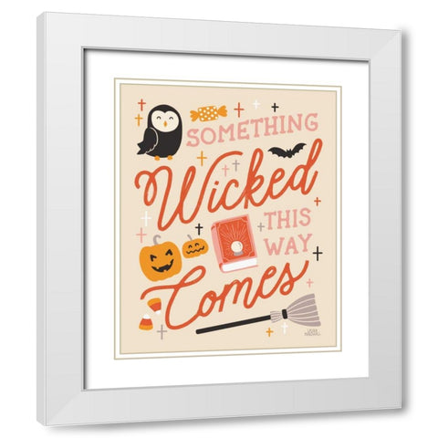 Trick or Treat IV White Modern Wood Framed Art Print with Double Matting by Marshall, Laura