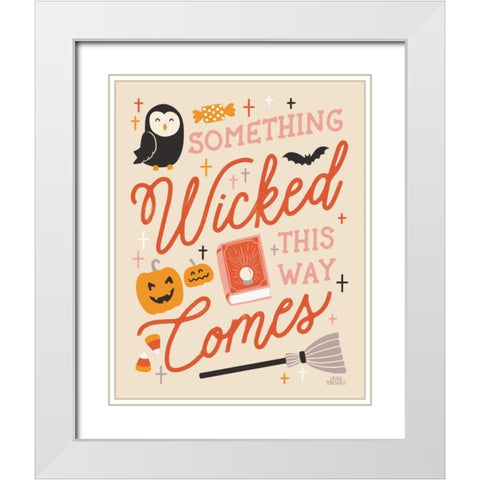 Trick or Treat IV White Modern Wood Framed Art Print with Double Matting by Marshall, Laura