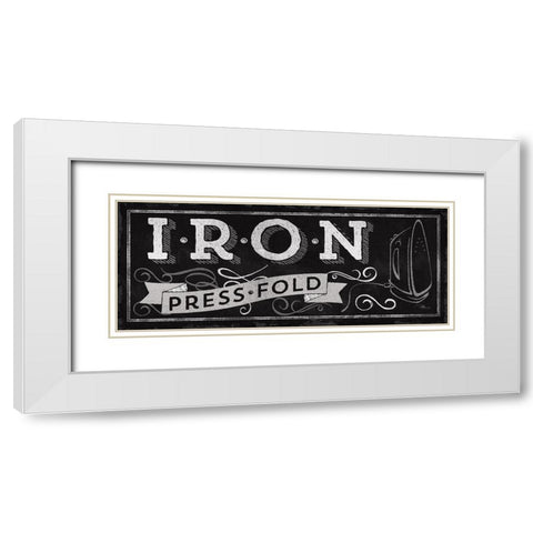 Laundry Day I BW White Modern Wood Framed Art Print with Double Matting by Pela Studio