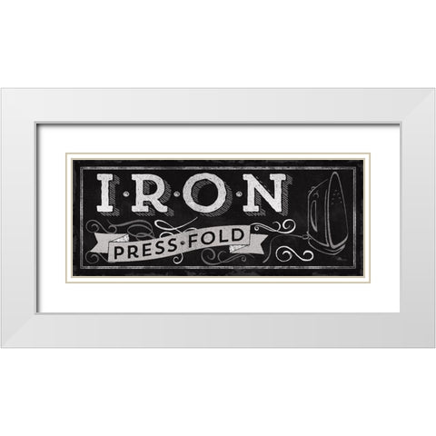 Laundry Day I BW White Modern Wood Framed Art Print with Double Matting by Pela Studio