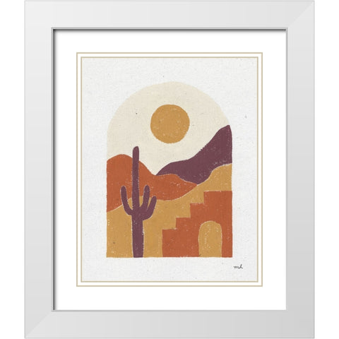 Desert Window II White Modern Wood Framed Art Print with Double Matting by Hershey, Moira