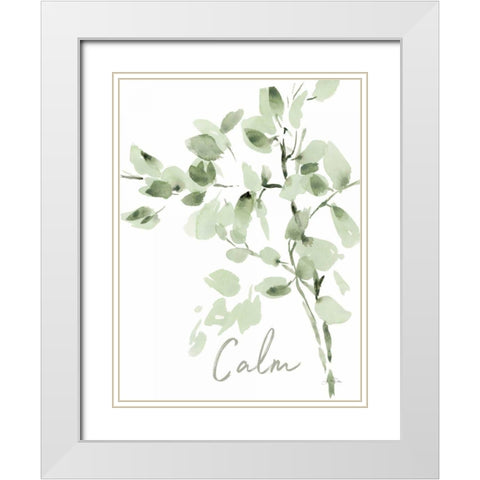 Cascading Branches II Calm White Modern Wood Framed Art Print with Double Matting by Pete, Katrina