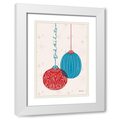 Retro Ornaments I White Modern Wood Framed Art Print with Double Matting by Thorns, Becky