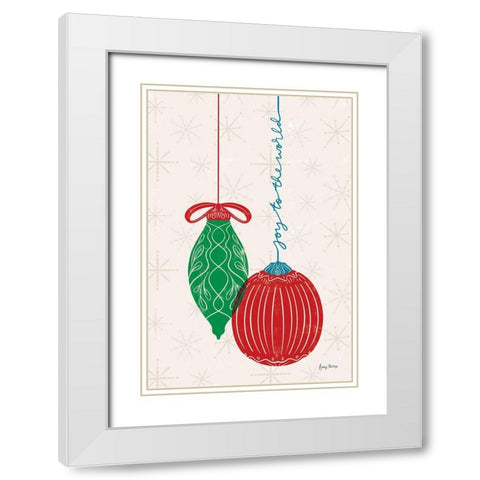 Retro Ornaments II White Modern Wood Framed Art Print with Double Matting by Thorns, Becky