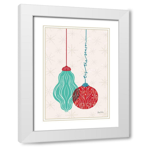Retro Ornaments III White Modern Wood Framed Art Print with Double Matting by Thorns, Becky