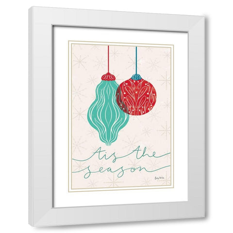 Retro Ornaments VII White Modern Wood Framed Art Print with Double Matting by Thorns, Becky