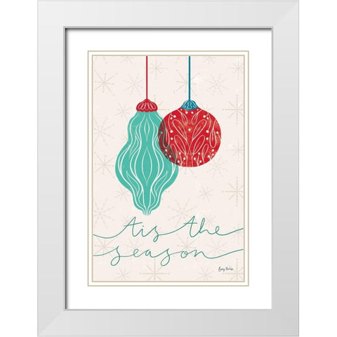 Retro Ornaments VII White Modern Wood Framed Art Print with Double Matting by Thorns, Becky