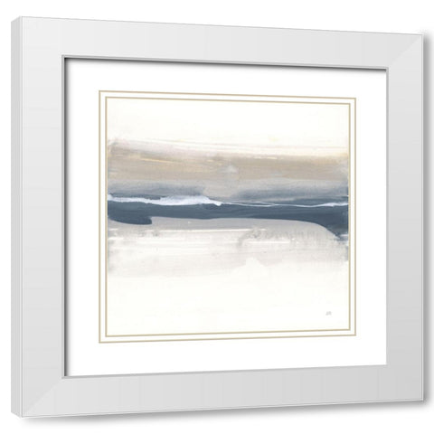 Tonal Blue Gray III White Modern Wood Framed Art Print with Double Matting by Paschke, Chris
