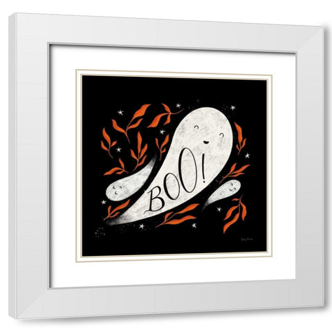 Cute Halloween III White Modern Wood Framed Art Print with Double Matting by Thorns, Becky
