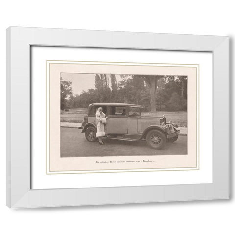 French Country Drive I White Modern Wood Framed Art Print with Double Matting by Wild Apple Portfolio