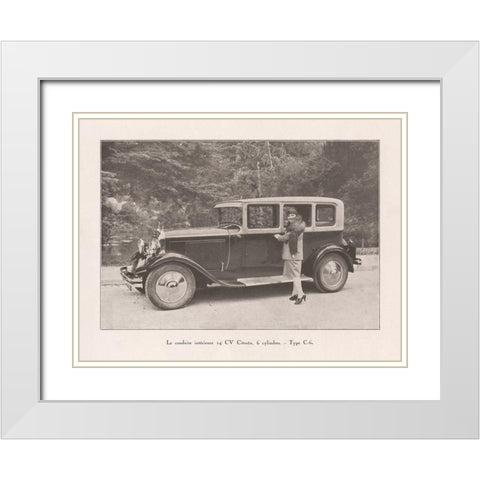 French Country Drive II White Modern Wood Framed Art Print with Double Matting by Wild Apple Portfolio