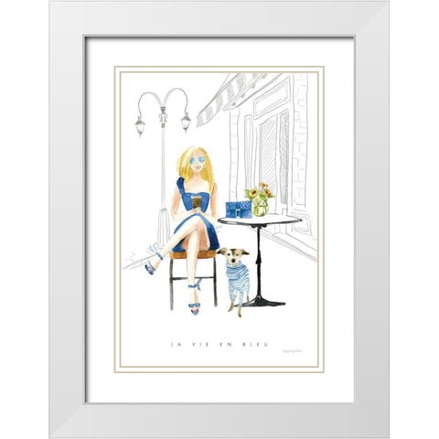Paris Girlfriends VI White Modern Wood Framed Art Print with Double Matting by Charro, Mercedes Lopez