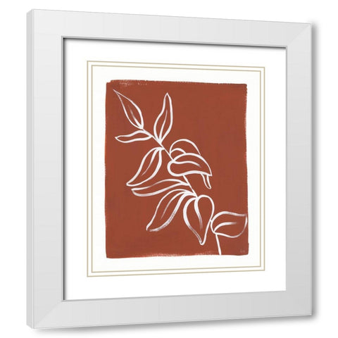 Porch Plant II White Modern Wood Framed Art Print with Double Matting by Marshall, Laura