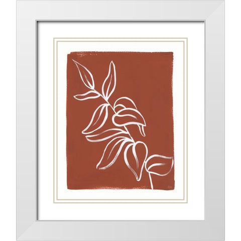 Porch Plant II White Modern Wood Framed Art Print with Double Matting by Marshall, Laura