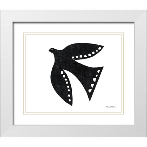 Soaring Bird White Modern Wood Framed Art Print with Double Matting by Mullan, Michael