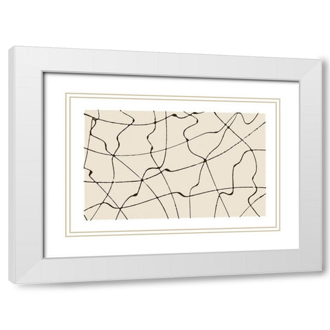 Map to Nowhere White Modern Wood Framed Art Print with Double Matting by Wild Apple Portfolio