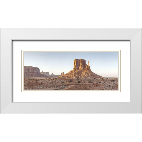 Scenic Landscape V White Modern Wood Framed Art Print with Double Matting by Eichman, Andre