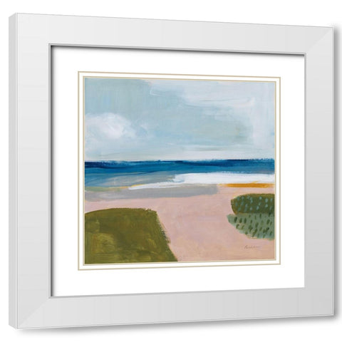 Beach Daze White Modern Wood Framed Art Print with Double Matting by Munger, Pamela