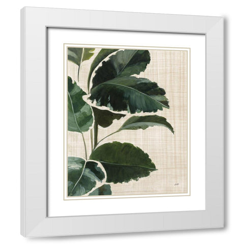 Tropical Study I Linen White Modern Wood Framed Art Print with Double Matting by Purinton, Julia