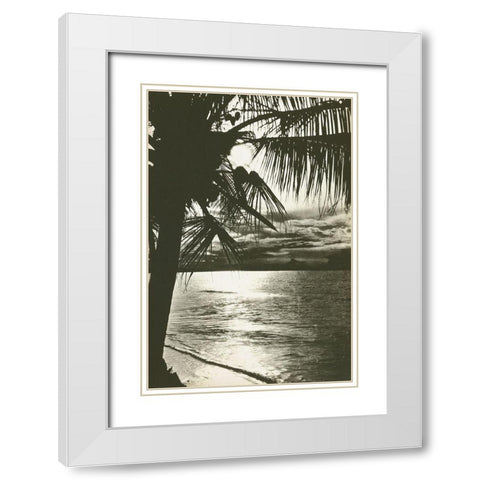 Palm Beach II White Modern Wood Framed Art Print with Double Matting by Wild Apple Portfolio