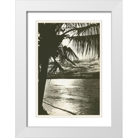 Palm Beach II White Modern Wood Framed Art Print with Double Matting by Wild Apple Portfolio