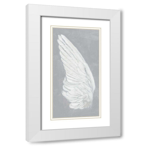 Wings II on Gray White Modern Wood Framed Art Print with Double Matting by Wiens, James