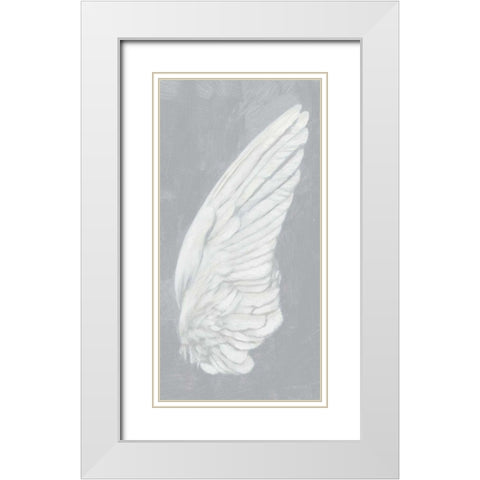 Wings III on Gray White Modern Wood Framed Art Print with Double Matting by Wiens, James