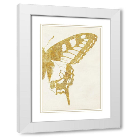 Butterfly Wings II White Modern Wood Framed Art Print with Double Matting by Wild Apple Portfolio