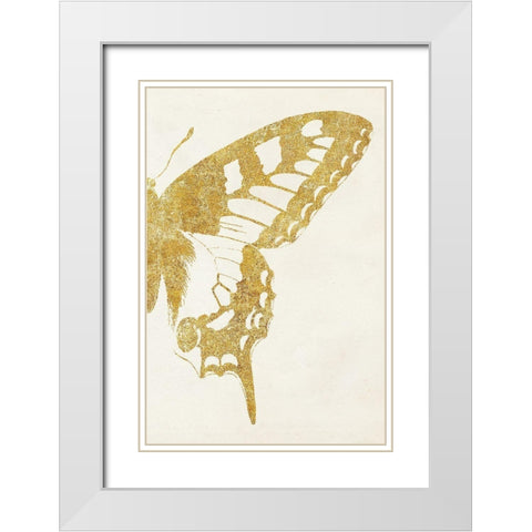 Butterfly Wings II White Modern Wood Framed Art Print with Double Matting by Wild Apple Portfolio