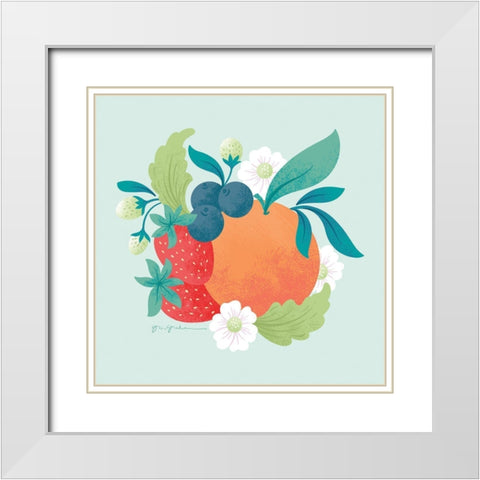 Market Fresh II White Modern Wood Framed Art Print with Double Matting by Graham, Gia