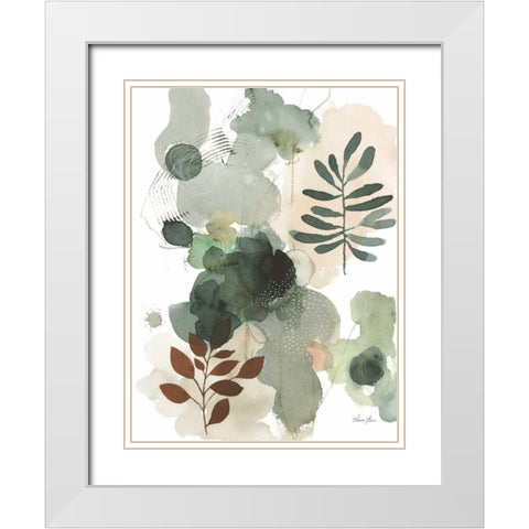 Sage Bliss I White Modern Wood Framed Art Print with Double Matting by Horn, Laura