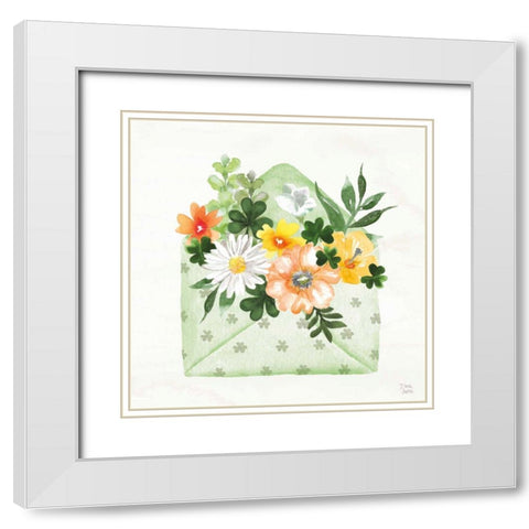 Lucky Charm I White Modern Wood Framed Art Print with Double Matting by June, Dina