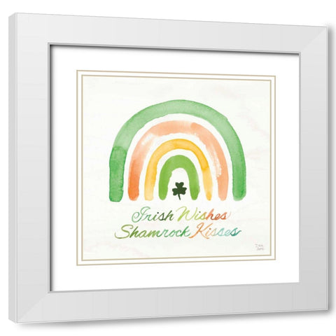Lucky Charm III White Modern Wood Framed Art Print with Double Matting by June, Dina