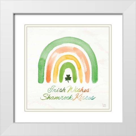 Lucky Charm III White Modern Wood Framed Art Print with Double Matting by June, Dina
