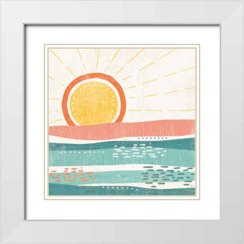 Sweet Summer VI White Modern Wood Framed Art Print with Double Matting by Charron, Veronique