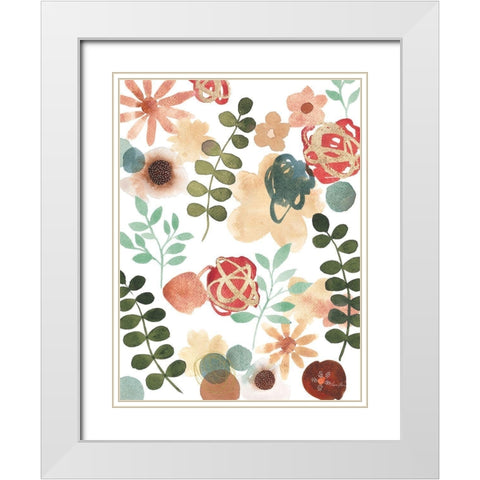 Garden Dance VI White Modern Wood Framed Art Print with Double Matting by Horn, Laura