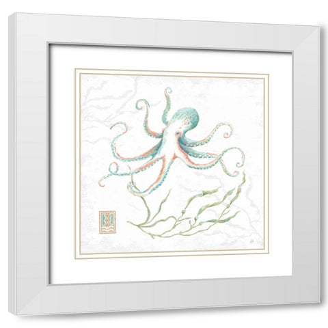 Delicate Sea V White Modern Wood Framed Art Print with Double Matting by Brissonnet, Daphne