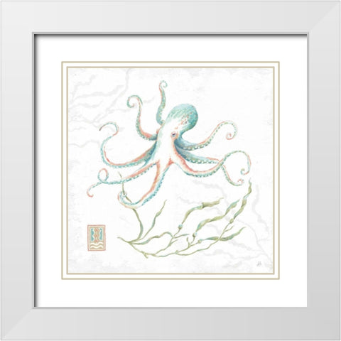 Delicate Sea V White Modern Wood Framed Art Print with Double Matting by Brissonnet, Daphne