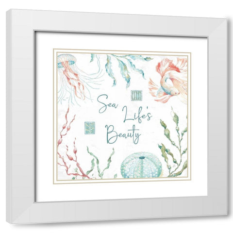 Delicate Sea XII White Modern Wood Framed Art Print with Double Matting by Brissonnet, Daphne