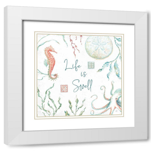 Delicate Sea XIII White Modern Wood Framed Art Print with Double Matting by Brissonnet, Daphne