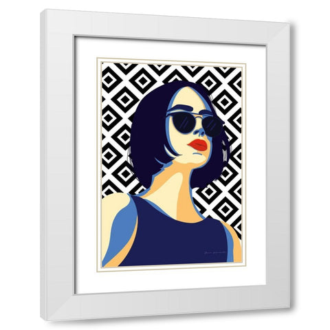 Style and Attitude I White Modern Wood Framed Art Print with Double Matting by Escalante, Omar