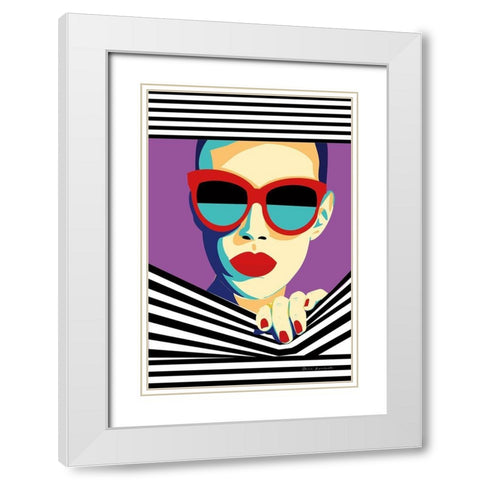 Style and Attitude II White Modern Wood Framed Art Print with Double Matting by Escalante, Omar