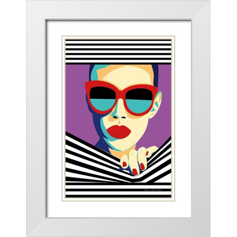 Style and Attitude II White Modern Wood Framed Art Print with Double Matting by Escalante, Omar
