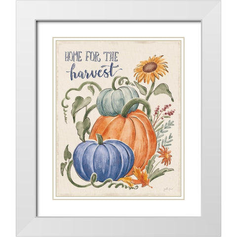 Harvest Jewels IV Navy White Modern Wood Framed Art Print with Double Matting by Penner, Janelle