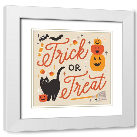 Trick or Treat II with Black White Modern Wood Framed Art Print with Double Matting by Marshall, Laura